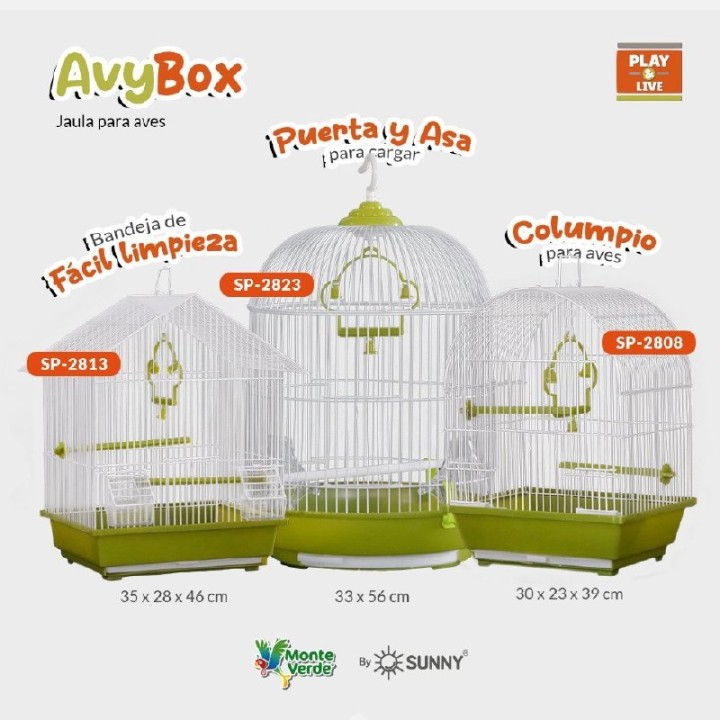 JAULA AVES AVY BOX IMPORTADA 30X23X39cm SP-2808