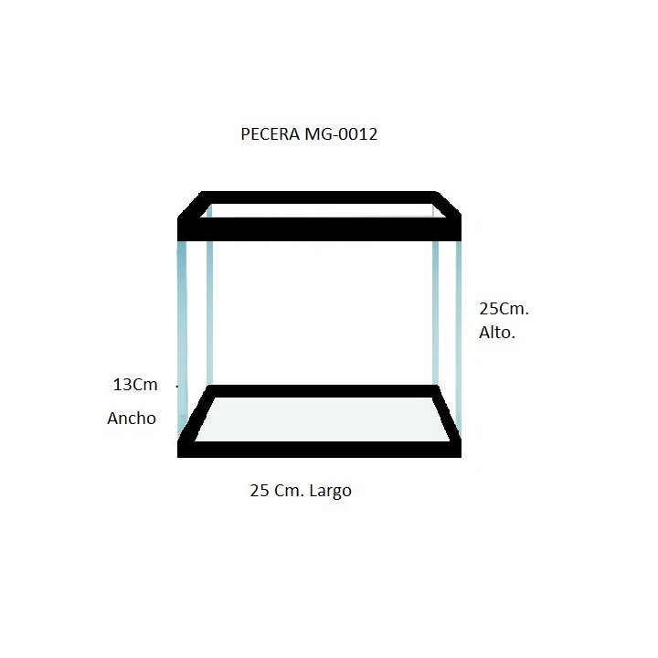 PECERA DE CINTA ALTA 25X13X25CMS
