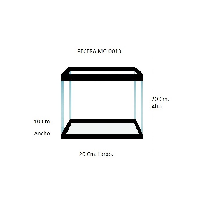 PECERA DE CINTA ALTA 20X10X20CMS