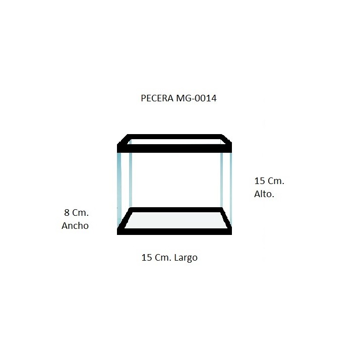 PECERA DE CINTA ALTA 15X8X15CMS