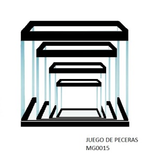 JUEGO DE PECERAS DE CINTA ALTAS C/4PZAS