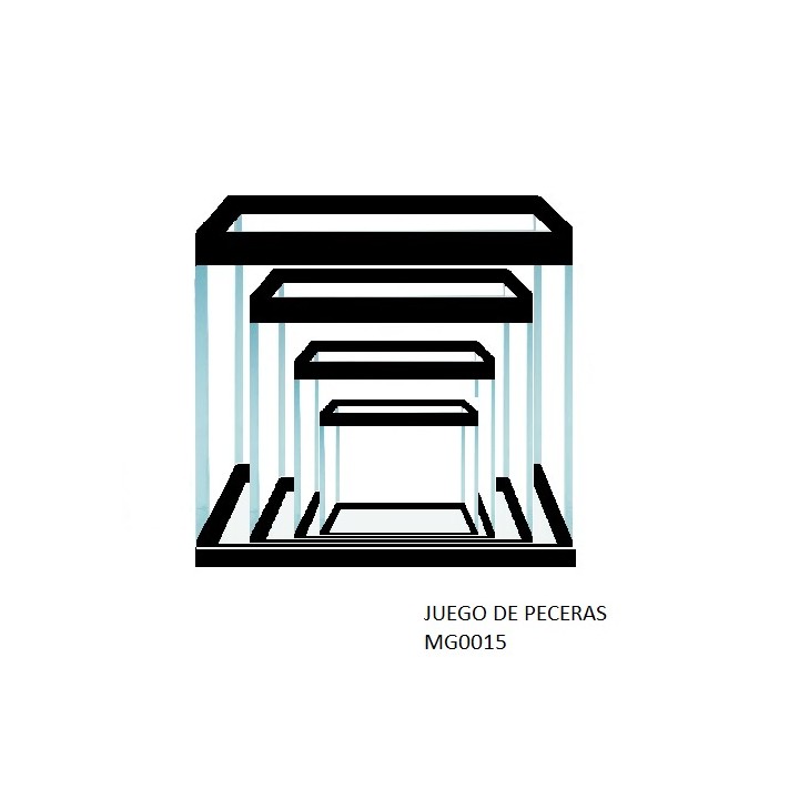 JUEGO DE PECERAS DE CINTA ALTAS C/4PZAS