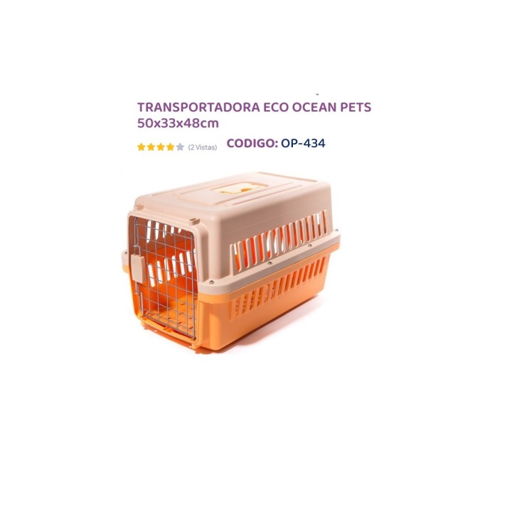 TRANSPORTADORA ECO OCEAN PETS OP-434 NARANJA