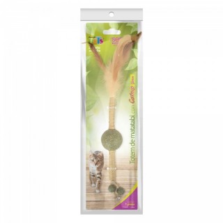 JUGUETE TOTEM DE MATATABI Y CATNIP CON PLUMAS