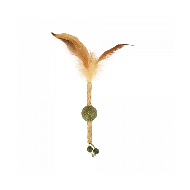 JUGUETE TOTEM DE MATATABI Y CATNIP CON PLUMAS