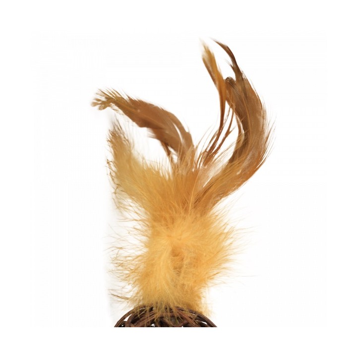 JUGUETE ESFERA DE CATNIP CON PLUMAS
