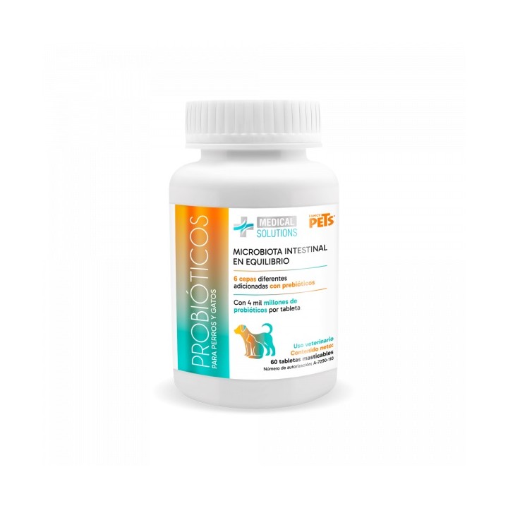 MS-PROBIOTICOS TABS MASTICABLES P/PERROS Y GATOS 60 TABS