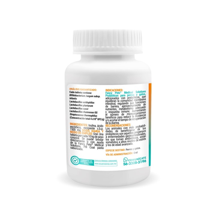 MS-PROBIOTICOS TABS MASTICABLES P/PERROS Y GATOS 60 TABS