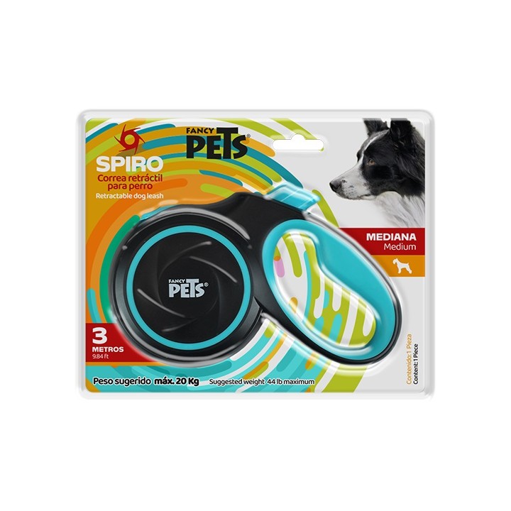 CORREA RETRACTIL SPIRO MED NEGRA