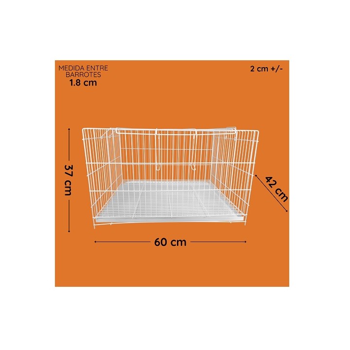 JAULA P/CONEJO HORNEADA MEDIANA 37X59X42CMS