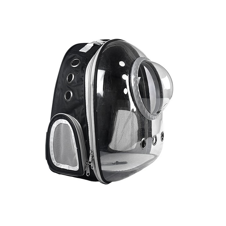 MOCHILA BURBUJA P/MASCOTAS NEGRA