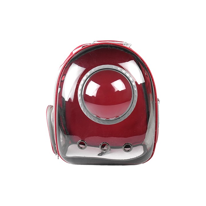 MOCHILA BURBUJA P/MASCOTAS ROJA