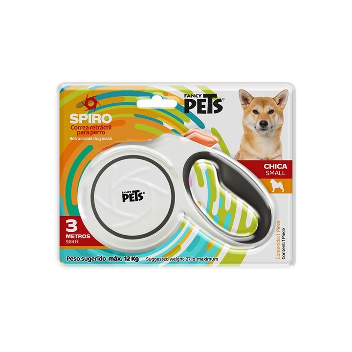 CORREA RETRACTIL SPIRO CHICA BLANCA