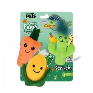 3PACK JUGUETA P/GATO VEGETALES