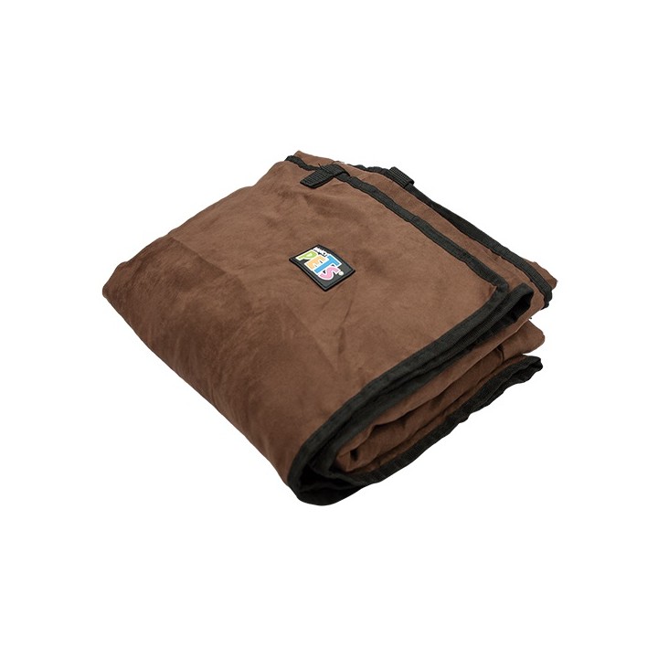 CUBRE ASIENTO DE TELA CAFE