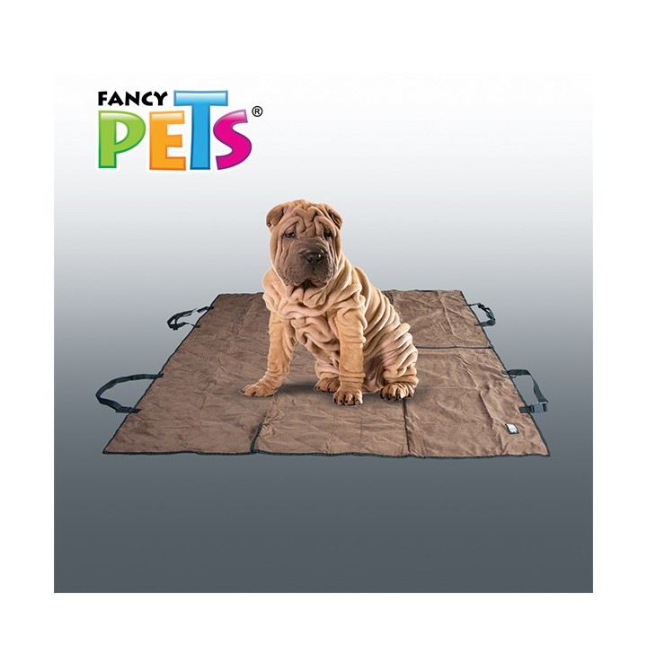 CUBRE ASIENTO DE TELA CAFE