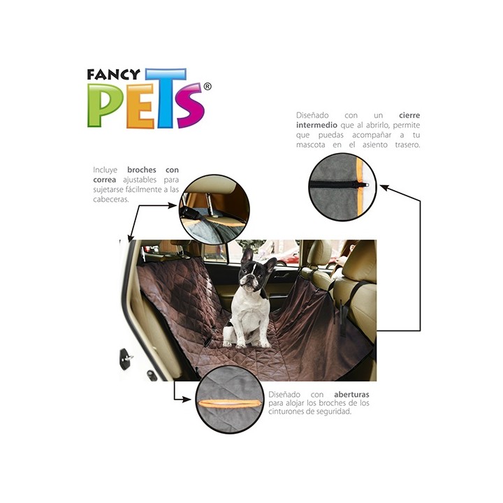 CUBRE ASIENTO DE TELA CAFE