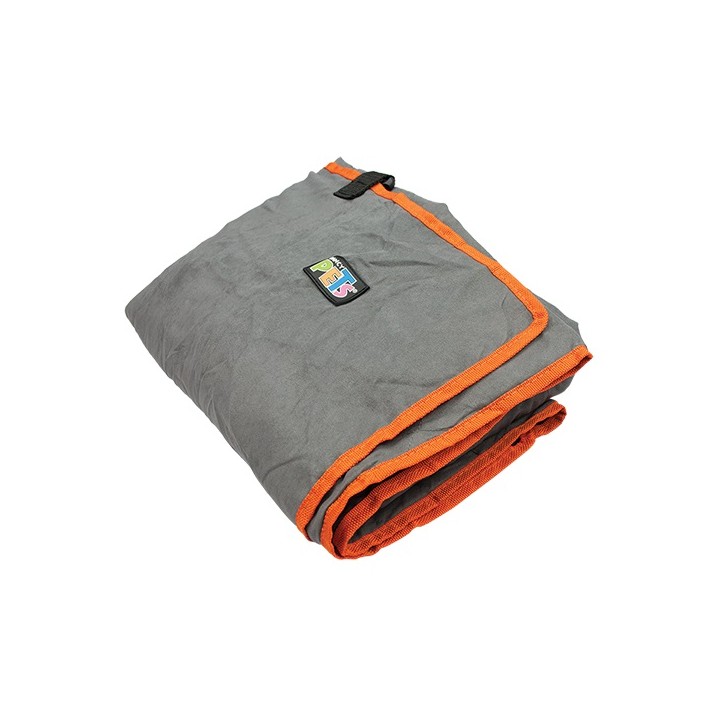 CUBRE ASIENTO DE TELA GRIS