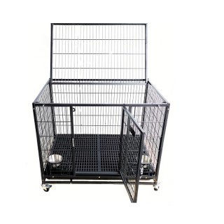 PUPPY CRIB METALICO SUNNY 37" C/RUEDAS 94X63.5X44CMS (APILABLE SP-2800)