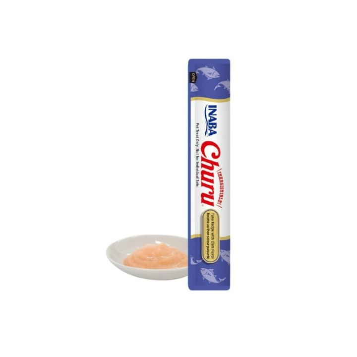 CHURU ATUN Y ALMEJA GOLOSINA P/GATO 14GRS