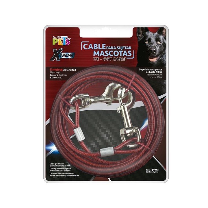 CABLE P/SUJETAR MASCOTAS 5 M
