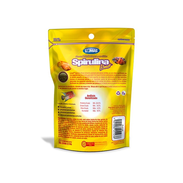 ALIMENTO LOMAS SPIRULINA BOOST P/CICLIDOS 70GRS