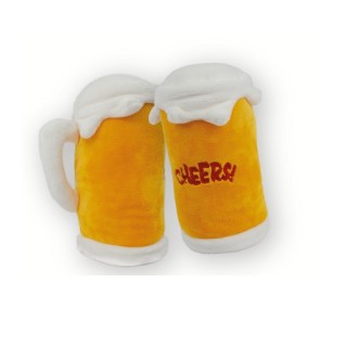 FLUFFY CHUMS PELUCHE TARRO CERVEZA 14CMS