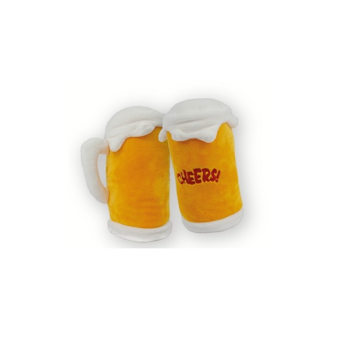 FLUFFY CHUMS PELUCHE TARRO CERVEZA 14CMS