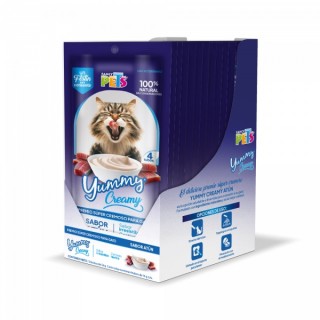 CAJA YUMMY CREAMY P/GATO ATUN 12 C/4PZS.14GRS