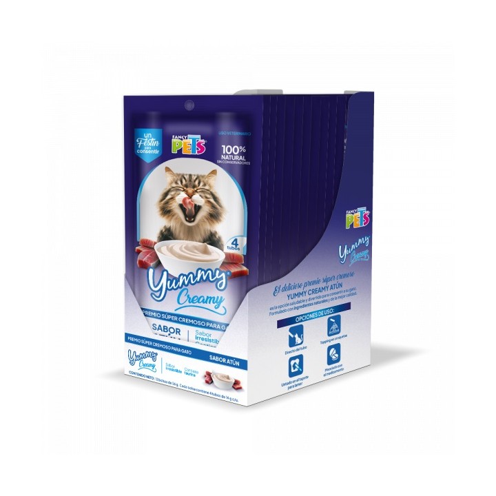 CAJA YUMMY CREAMY P/GATO ATUN 12 C/4PZS.14GRS