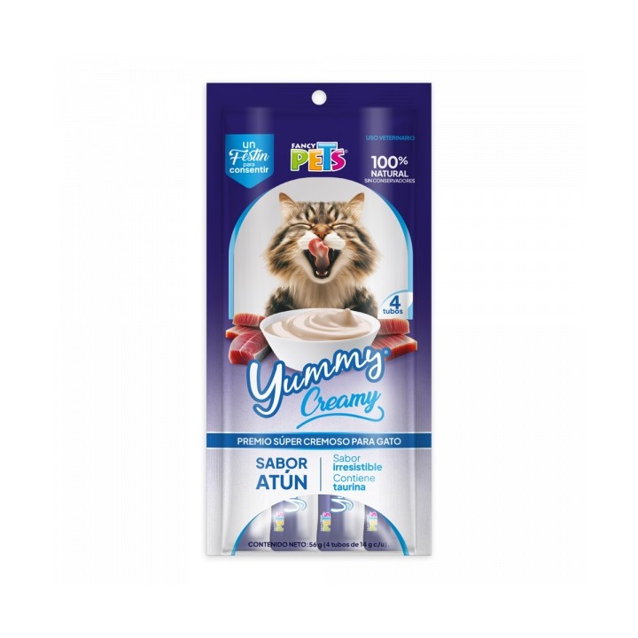 BOLSA YUMMY CREAMY P/GATO ATUN C/4 PZS. 14GRS