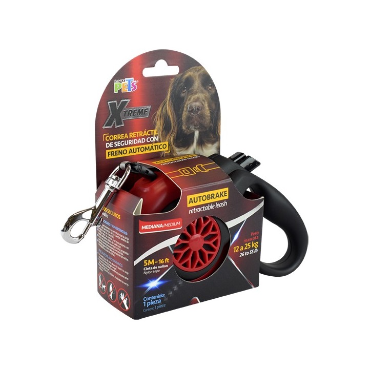 CORREA RETRACTIL MED C/AUTOBRAKE XTREME (5M/12-25KGS)