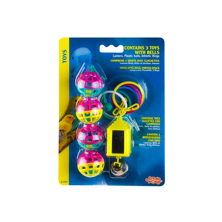 JUGUETE TRIPLE C/CAMPANAS P/AVE