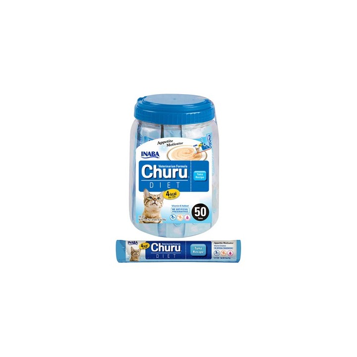 CHURU BOTE C/50PZAS ATUN DIETA P/GATO 14GRS