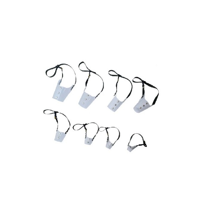 JGO DE BOZAL DE PLASTICO PARA PERRO 8PZS.