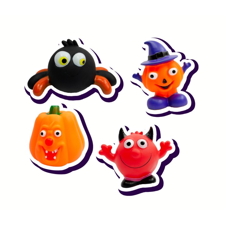 TINNY CHUMS SET 4PZ. VINIL C/SONIDO HALLOWEEN 2