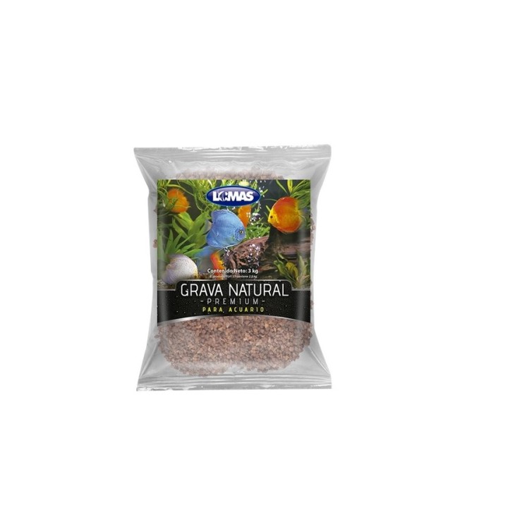 GRAVA P/ACUARIO-MARMOL ROJO INTENSO 3KGS