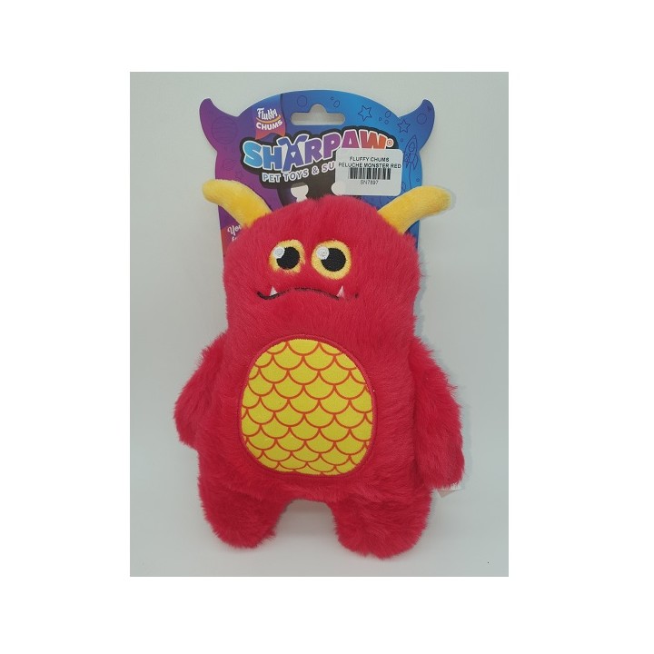 FLUFFY CHUMS PELUCHE MONSTER RED