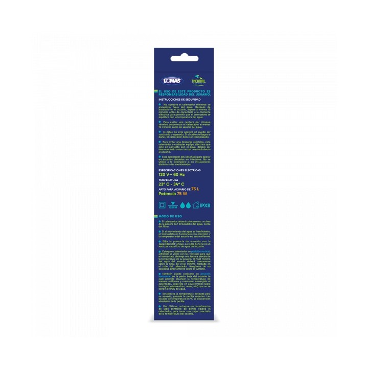 CALENTADOR SUMERGIBLE C/TERMOSTATO THERMAL-BALANCE 75W