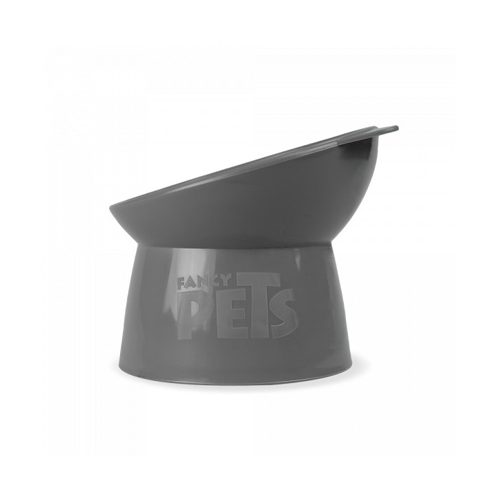 PLATO ELEVADO DE PLASTICO P/GATO GRIS