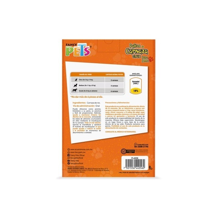 CAJA DE PALITOS DE CARNAZA CRUZ 1KG